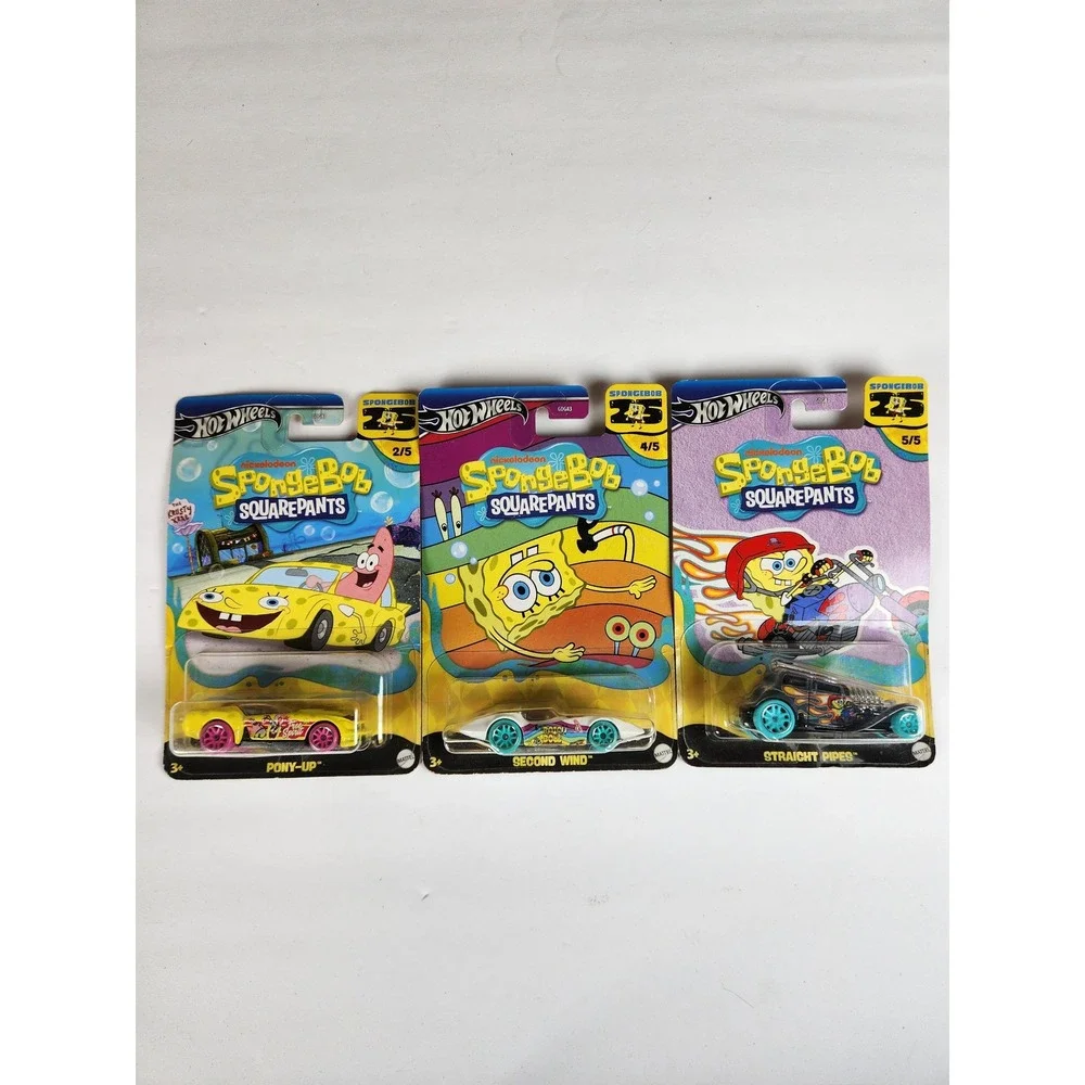 Hot Wheels SpongeBob SquarePants 25th Anniversary Set of 3 Pony-Up Second Wind